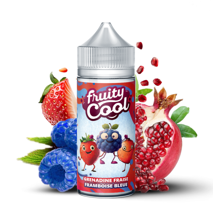 Fruity Cool Grenadine Strawberry Blue Raspberry (Grenadine Fraise Framboise Bleue) 100ml