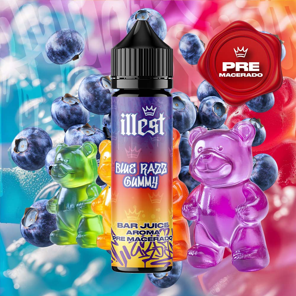 Illest Blue Razz Gummy Nic Salt 60ml 20mg Bundle Kit