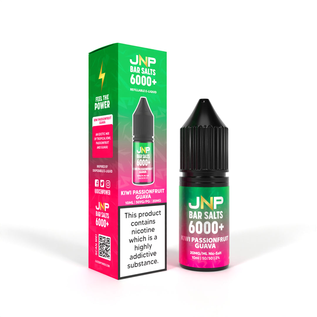 JNP Bar Salts 6000+ Kiwi Passion Fruit Guava Nicotine Salt 10ml