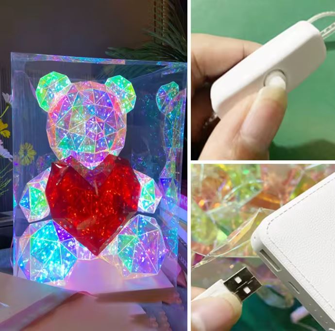 Valentine Bear With LED Lights USB