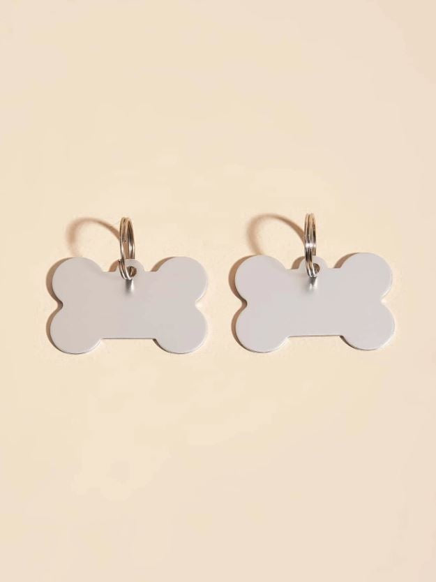 Metal Bone Dog Tag x2