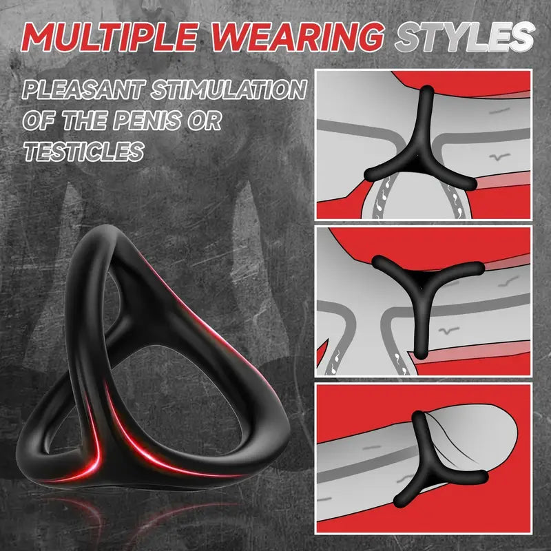 Silicone Cock Ring Black-Lock Ring