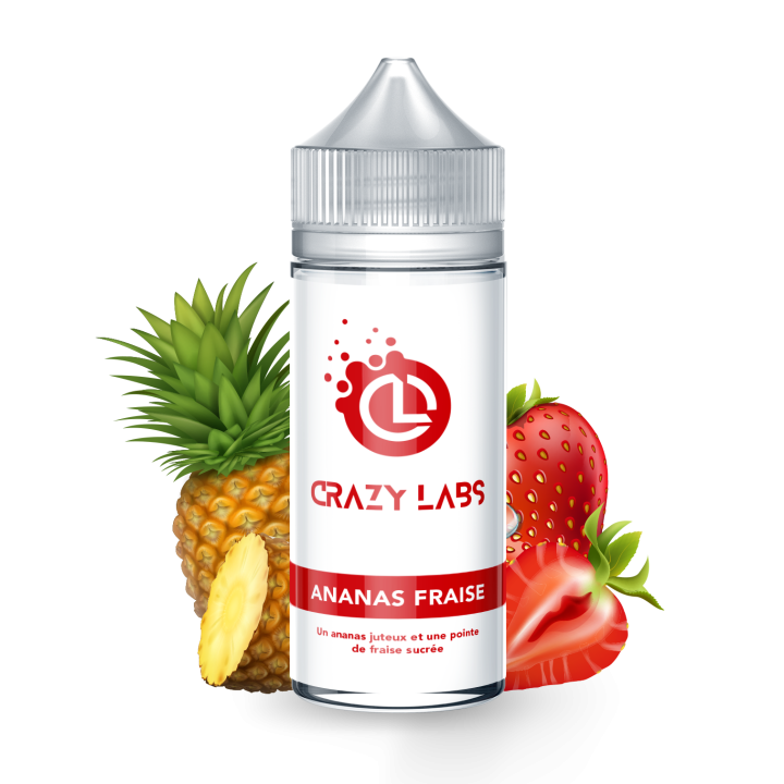 Crazy Labs Pineapple Strawberry (Ananas Fraise) 100ml