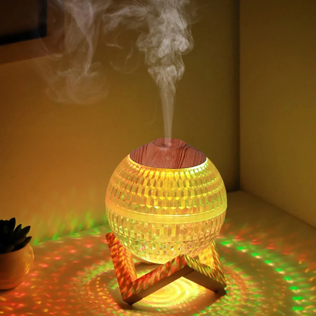 Shining Planet Air Humidifier USB Ultra Home Desktop Colorful Atmosphere Night Light Crystal Ball Aroma Diffuser Portable