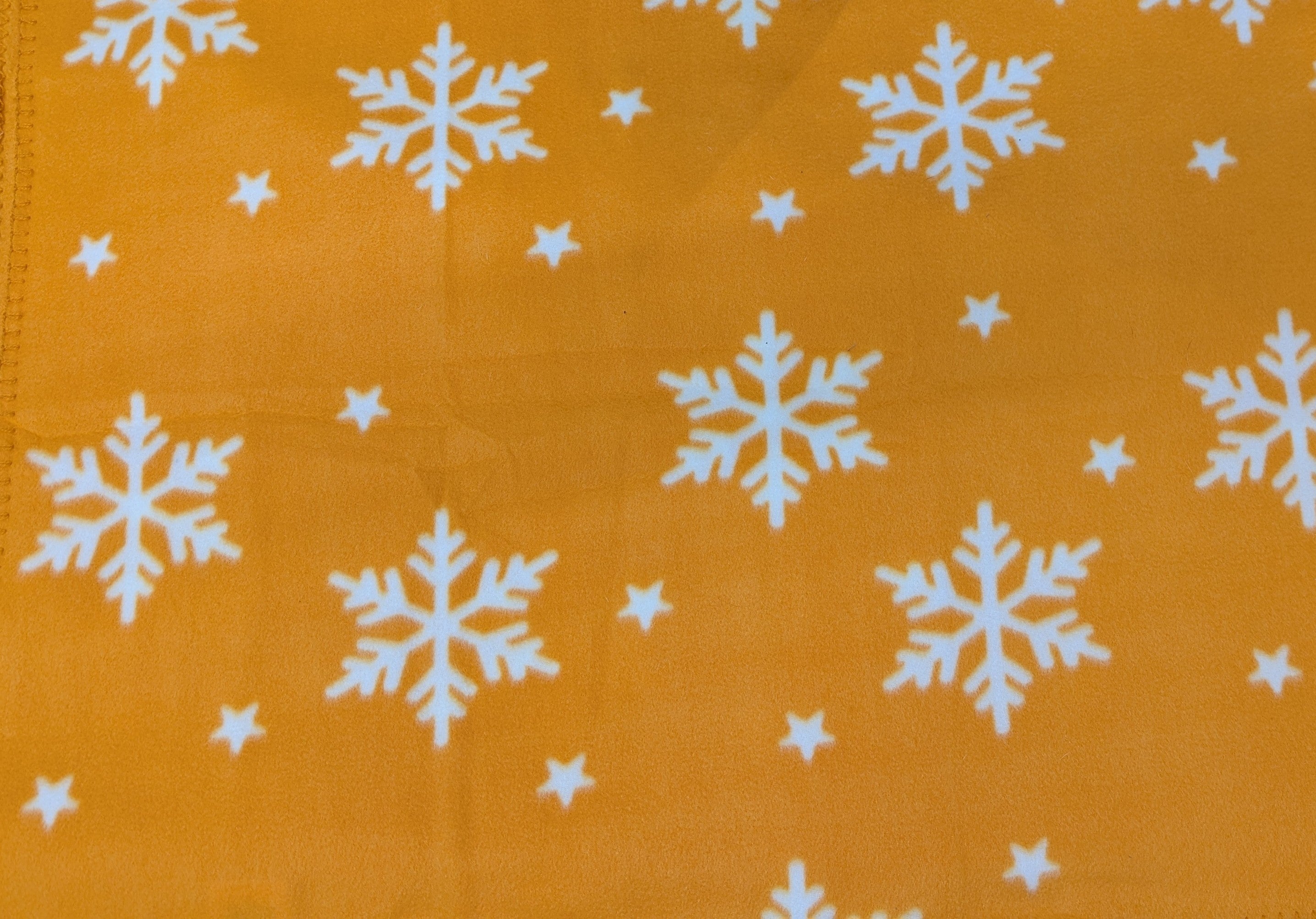 Snowflake & Star Pattern Orange Blanket 120x150cm