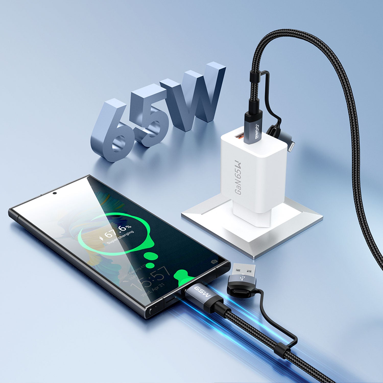 BWOO X-321 4-in-1 Fast Charging Cable