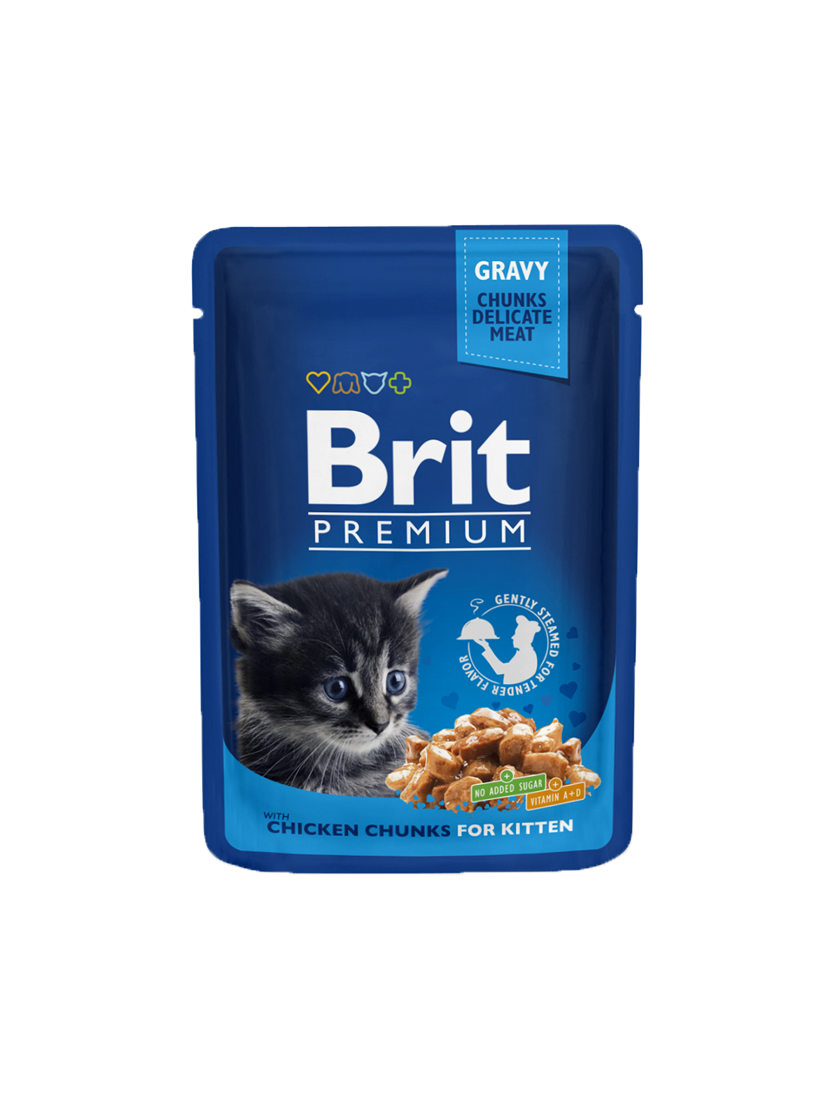 Brit Premium Chicken Chunks for Kitten Pouch 100g
