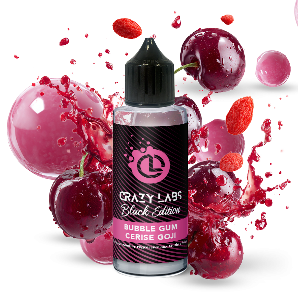 Crazy Labs Black Edition Bubblegum Cherry Goji (Bubblegum Cerise Goji) 100ml