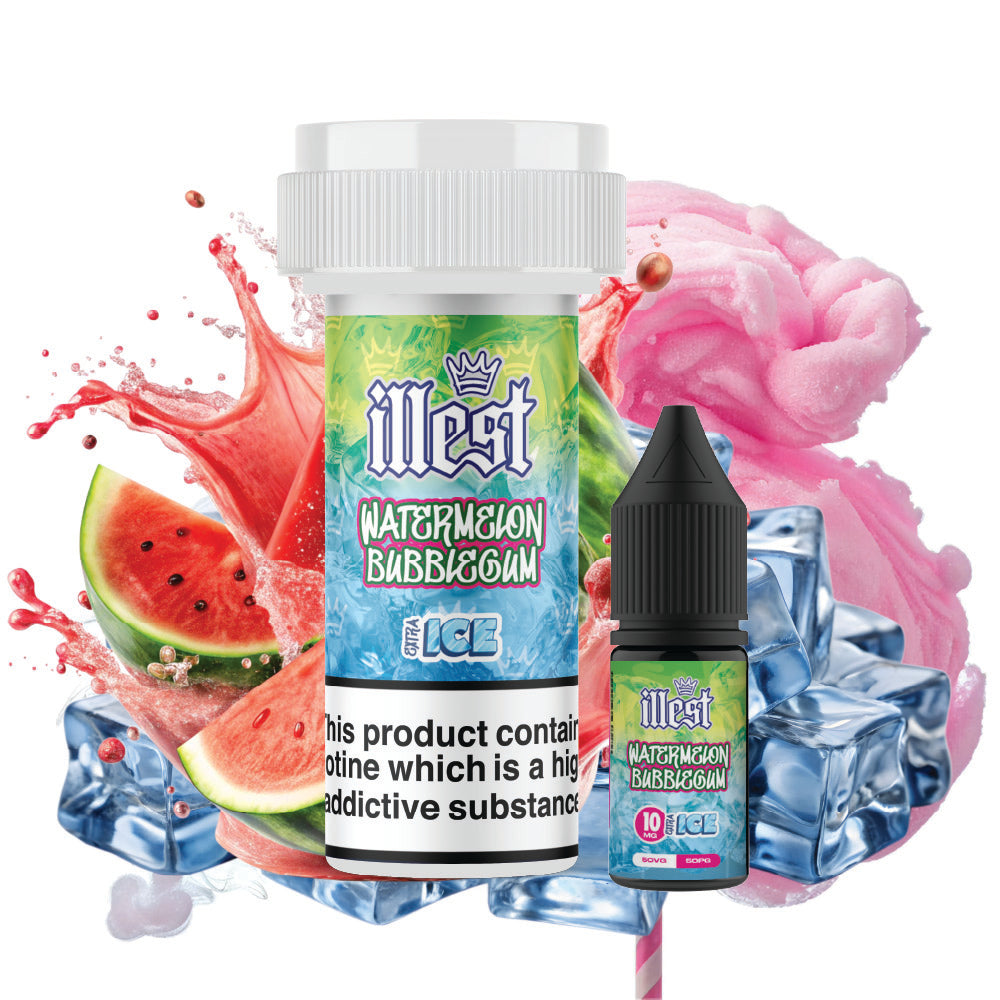 Illest XTRA Ice Watermelon Bubblegum Nic Salt 10ml