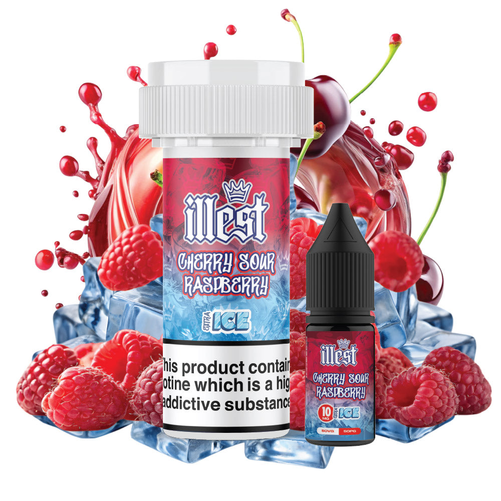 Illest XTRA Ice Cherry Sour Raspberry Nic Salt 10ml