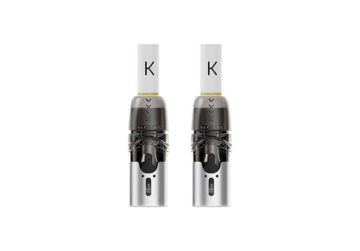 Kiwi Vapor Kiwi 2 Replacement Pods + Cotton Drip Tips Pack of 2