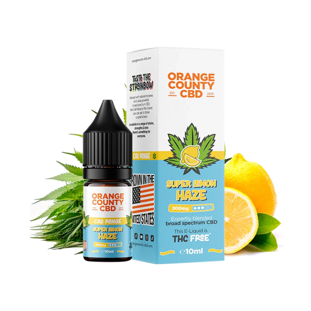 Orange County Cali CBD 300mg E-Liquid Super Lemon Haze 10ml