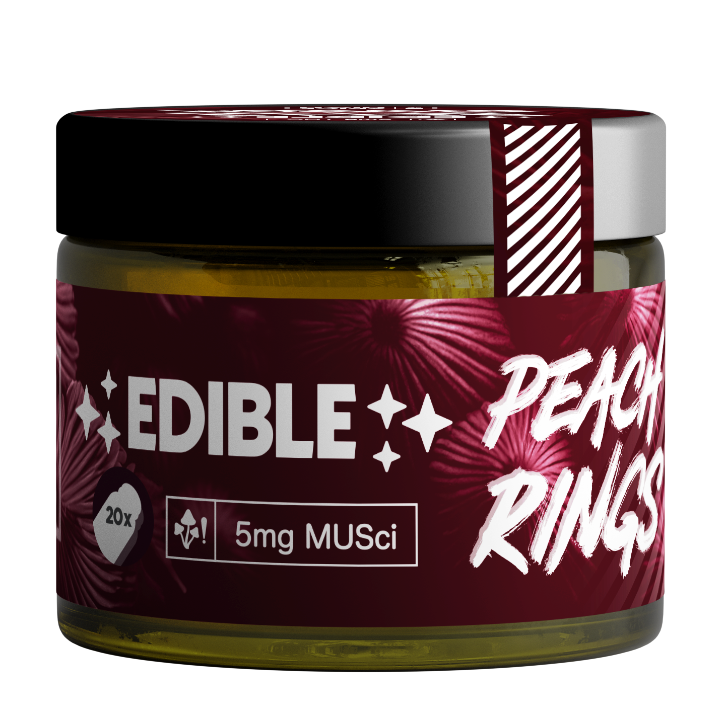 High Spice Mushroom Peach Ring Gummies
